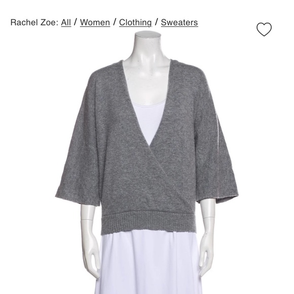 30-50% OFF BUNDLES! RACHEL ZOE KIMONO WRAP SWEATER SHIRT TOP MERINO SIZE LARGE - Picture 5 of 13
